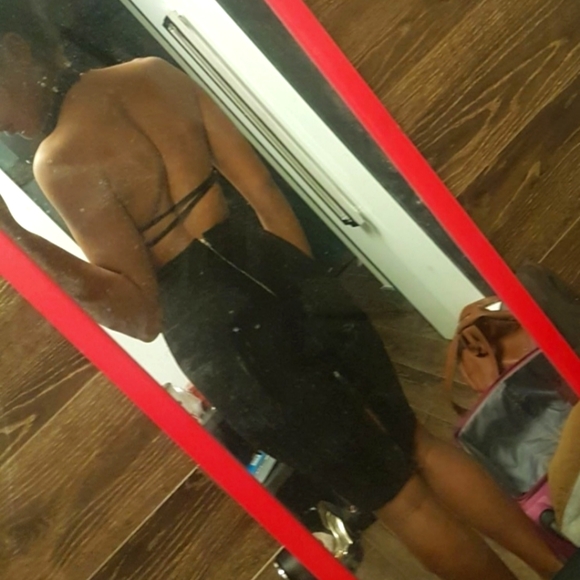 Little black halter dress with open back. - Picture 1 of 2